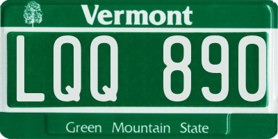 VT license plate LQQ890