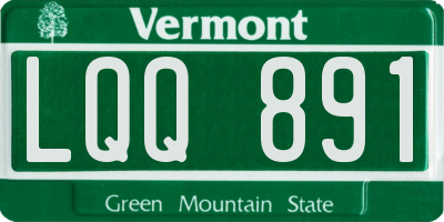 VT license plate LQQ891