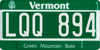 VT license plate LQQ894