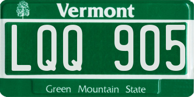 VT license plate LQQ905