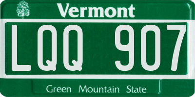 VT license plate LQQ907