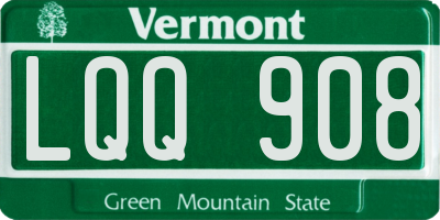 VT license plate LQQ908
