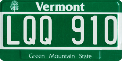 VT license plate LQQ910