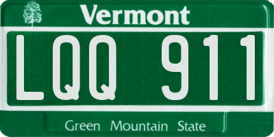 VT license plate LQQ911