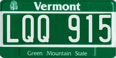 VT license plate LQQ915