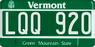 VT license plate LQQ920
