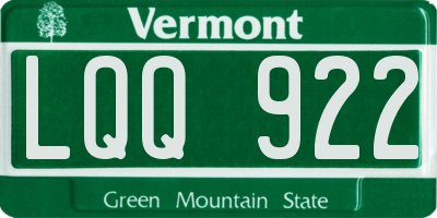 VT license plate LQQ922