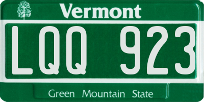 VT license plate LQQ923