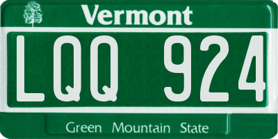 VT license plate LQQ924