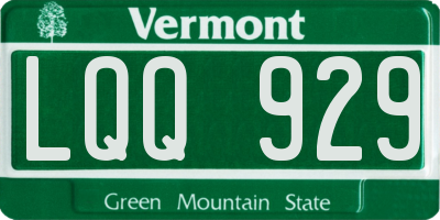 VT license plate LQQ929
