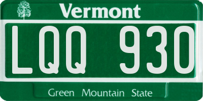 VT license plate LQQ930