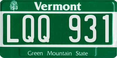 VT license plate LQQ931
