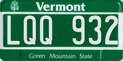 VT license plate LQQ932