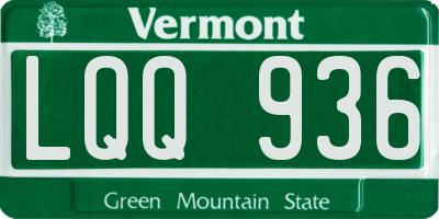 VT license plate LQQ936