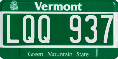 VT license plate LQQ937