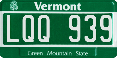 VT license plate LQQ939