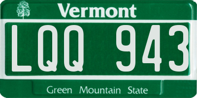 VT license plate LQQ943