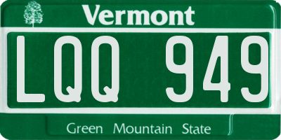 VT license plate LQQ949
