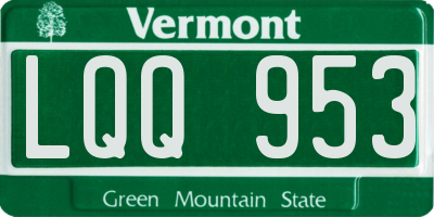 VT license plate LQQ953