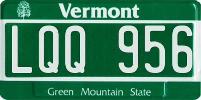 VT license plate LQQ956