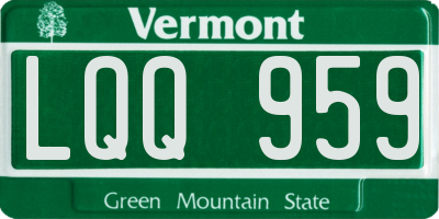 VT license plate LQQ959