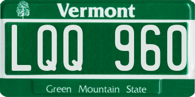 VT license plate LQQ960