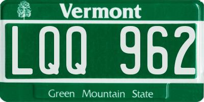 VT license plate LQQ962