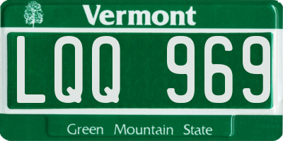 VT license plate LQQ969
