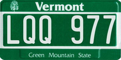 VT license plate LQQ977
