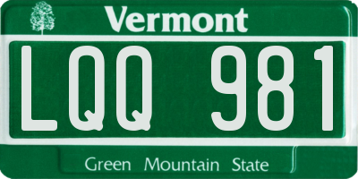 VT license plate LQQ981