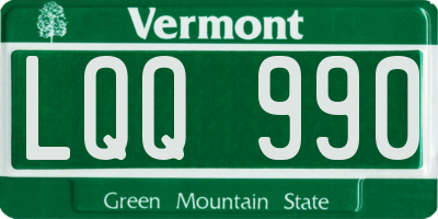 VT license plate LQQ990