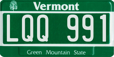 VT license plate LQQ991