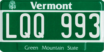 VT license plate LQQ993