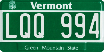VT license plate LQQ994