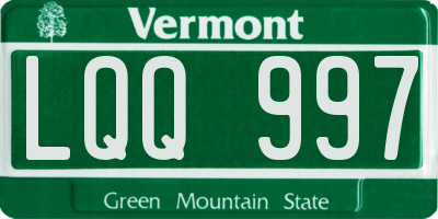 VT license plate LQQ997