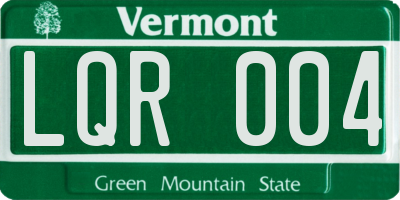 VT license plate LQR004