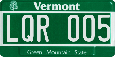 VT license plate LQR005
