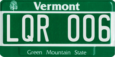VT license plate LQR006