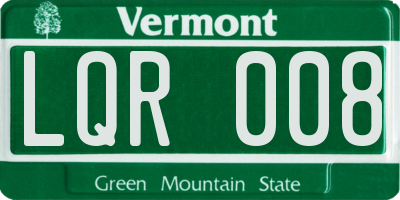 VT license plate LQR008