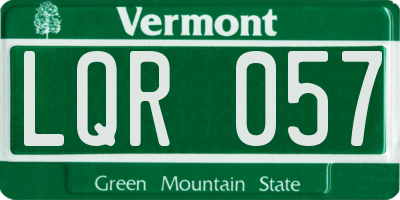 VT license plate LQR057