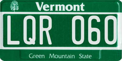 VT license plate LQR060