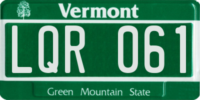 VT license plate LQR061