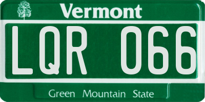 VT license plate LQR066