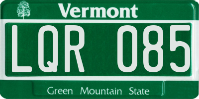 VT license plate LQR085