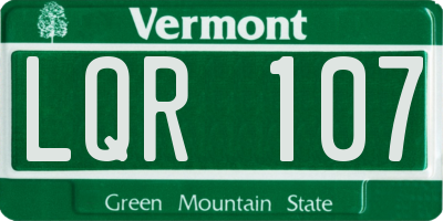VT license plate LQR107