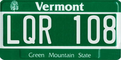 VT license plate LQR108