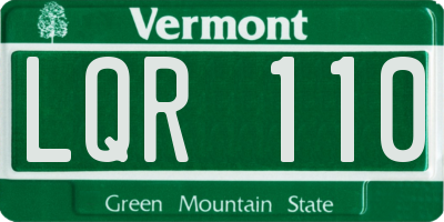 VT license plate LQR110