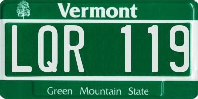 VT license plate LQR119