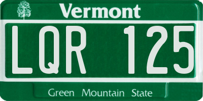 VT license plate LQR125