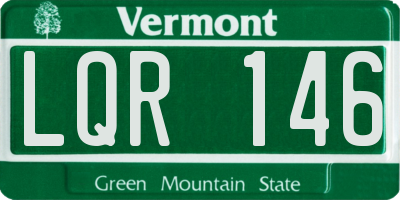 VT license plate LQR146